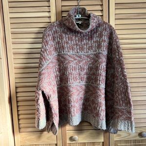 Boxy mock knit sweater size M
